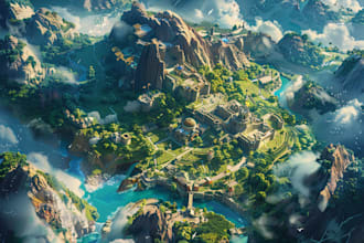 draw fantasy map, landscape design, rpg map dndart