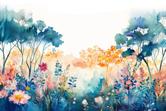illustrate anything in watercolor style