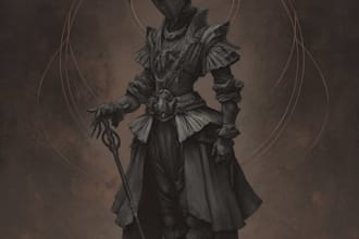 create terrifying and captivating fantasy horror character
