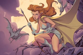 illustrate your comic book pages in a dynamic comic style