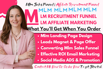 mlm sales funnel, affiliate recruitment, mlm promotion, mlm leads, mlm promotion