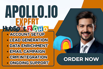 setup apollo io, pipedrive, zoho, gohighlevel CRM automation and integrations