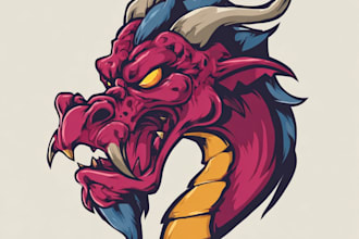 make a premium mascot character dragon logo