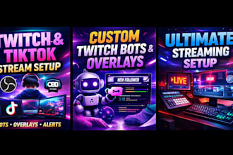 build twitch bot tiktok twitch overlay setup obs studio streamlabs twitch bot