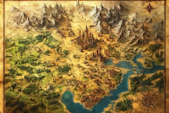 do fantasy map illustration vector map 3d isometric