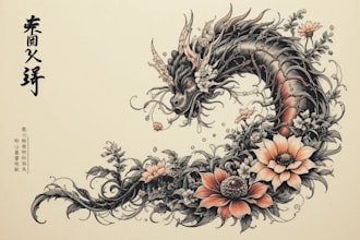 design a tattoo design in japanese style