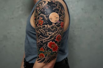 design a tattoo design in japanese style