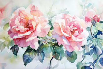 create a digital watercolor illustration