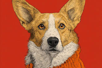 create a colorful animal pop art portraits of pets   for you