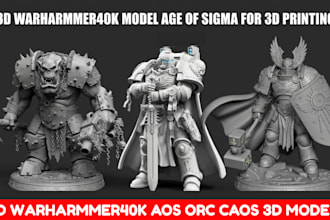 sculpt 3d warhammer40k, 3d miniature tabletop model aos dnd stl for 3d printing