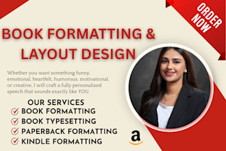 book formatting, book typesetting, kindle and paperback formatting