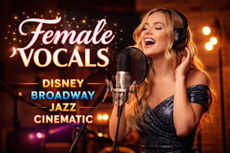 be your female vocalist for disney,broadway, jazz, cinematic, music theatre song