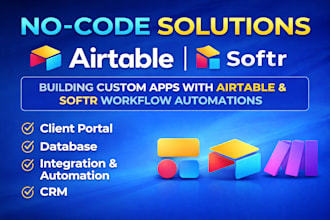 build softr webapp, airtable database, client portal, marketplace softr airtable