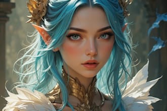 draw fantasy concept art character and dnd digtial painting portrait illustation