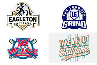 do baseball softball team jersey or sports club logo design