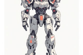 draw a mecha robot gundam illustrations