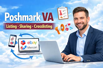 be your poshmark virtual assistant for listing, sharing and cross listing