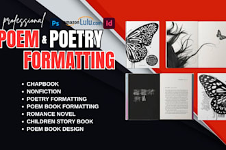 do poetry book formatting, chapbook, nonfiction, memoir developmental book edit
