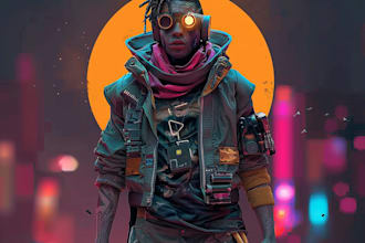 create cyberpunk character art