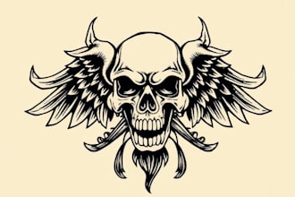 draw aesthetic old school tattoo design