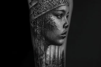 custom an abstract black tattoo design