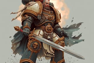 paint warhammer 40k inspired character portraits
