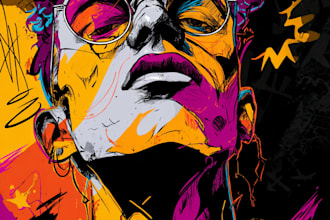 design graffiti mural concept for your wall