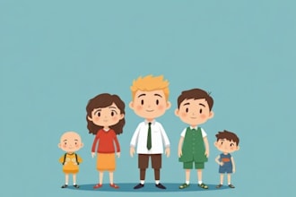 create a unique flat vector illustration
