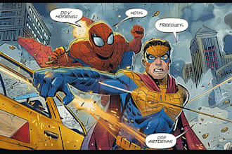 create ai comic book, illustrations any style