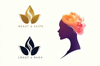design beauty yoga spa skincare and meditation types of logo
