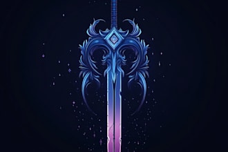 design a custom fantasy, rpg, sci fi logo