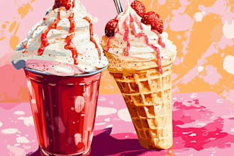 food pop art of your food pop art