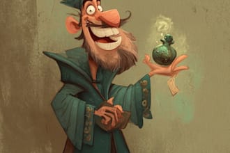 create illustration cartoon character or mascot