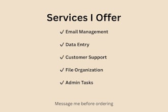 be your virtual assistant for admin tasks
