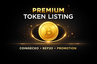 professionally list and promote crypto token on coingecko with bep20 support
