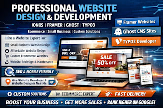 build develop ionos ghost typo3 framer ecommerce website development expert