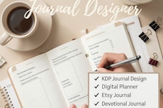 design professional journal, workbook daily devotion planner