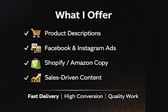 write high converting ads, listings, and descriptions