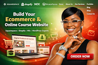 squarespace digital product downloads online course ecommerce website shopify