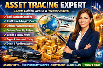 do asset tracing, forensic accounting, fraud investigation, llc skip tracing