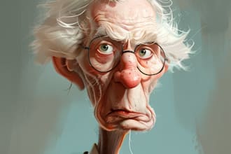 draw artistic cartoon caricatures