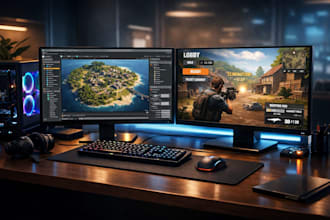 develop a battle royale game in unity or unreal engine