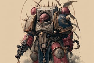 design high quality warhammer 40k characters