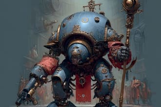 paint warhammer 40k inspired character portraits
