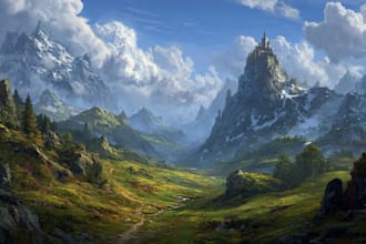 design stunning fantasy landscape