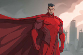 superhero character for comics