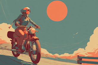 make best illustration in vintage and retro styles