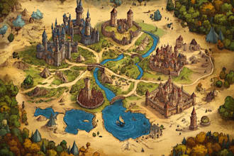 do fantasy map design rpg world map custom style