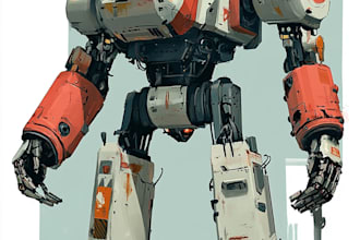 draw custom robot, mecha concept