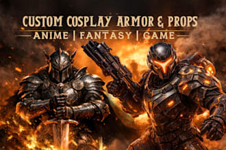 create wearable 3d cosplay creation 3d mask model props 3d armor creation